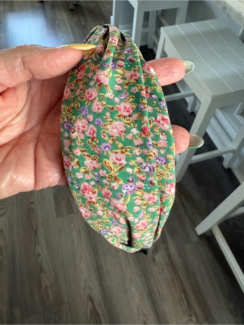 Green Floral Knotted Headband